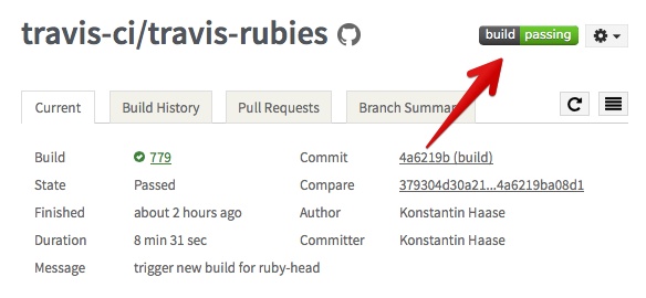 Travis-CI badge example